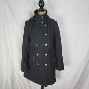 CALVIN KLEIN Size‎ Small Water Resistant Windproof Detachable Hood Trench Coat